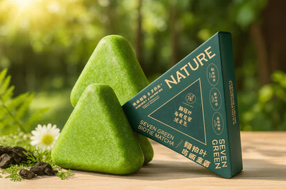 Nature Magical Herbal Triangle Green Soap | Refreshing Herbal Soap | صابون نيتشر هيربل الأخضر